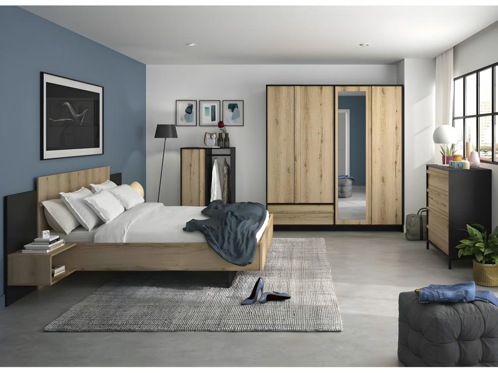 Complete Adult Bedroom Set 140x190 N 1 - Meublita