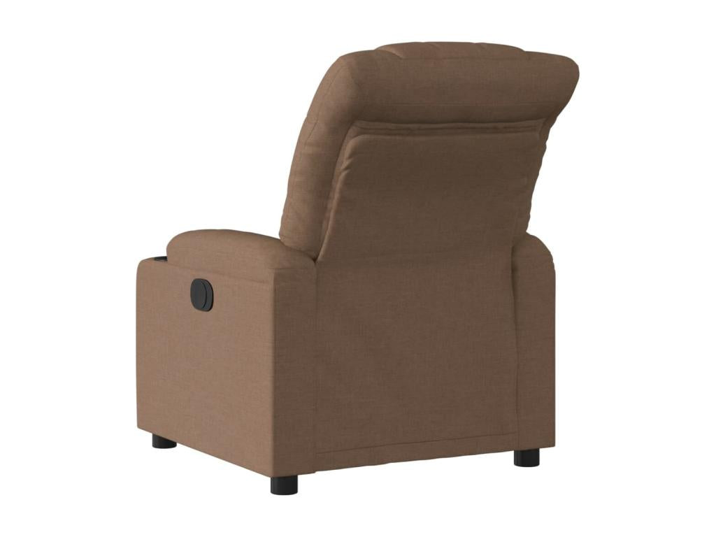 Brown Fabric Reclining Armchair
