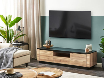 Meublita TV stand, brown/black