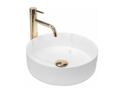 Meublita Sami Marble White Countertop Washbasin
