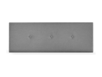 Meublita Aqualine Smooth Fabric Headboard with Buttons 150x50cm for 150cm Beds - Grey