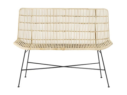 Rattan and metal sofa