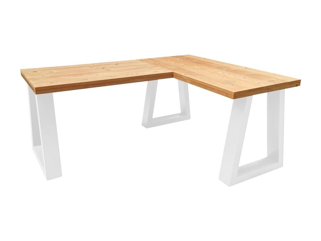 Meublita - Corner desk - Vancouver roasted wood - 190150 white