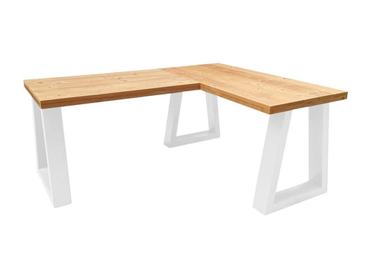 Meublita - Corner desk - Vancouver roasted wood - 190150 white