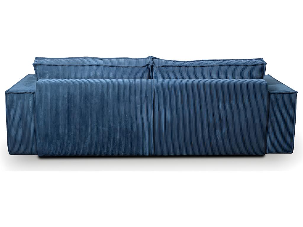 Meublita 4-seater convertible sofa with storage, corduroy blue