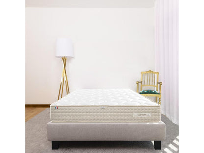 Sublime Mattress Set, 20cm high-density foam, firm summer/winter side, grey slatted base, 20cm thick, 160x200cm