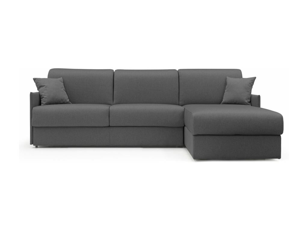Meublita Convertible Corner Sofa in Waterproof Fabric T02 232 cm Left-Hand Facing - 120x197 Anthracite