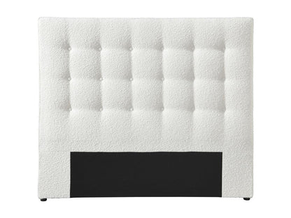 Upholstered headboard 140 cm - Bouclé fabric - White - Meublita