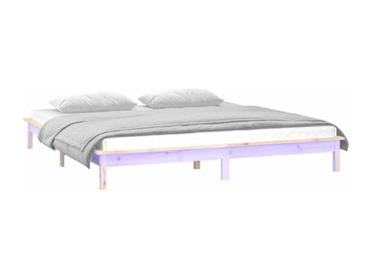 150x200 cm Extra Large Solid Wood LED Bed Frame
