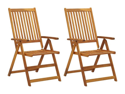 2-piece reclining garden chairs with cushions, Meublita wood