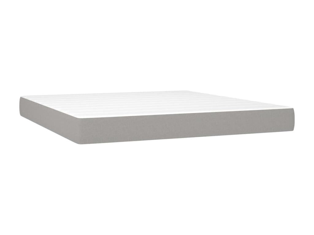 Meublita bed base with light grey mattress 160x200cm fabric