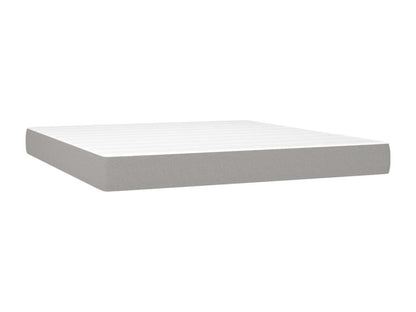 Meublita bed base with light grey mattress 160x200cm fabric