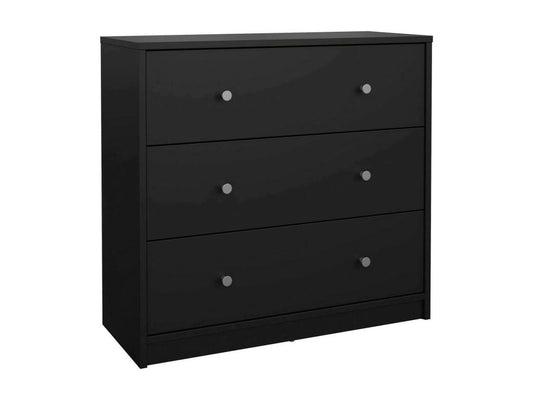 Meublita Chest of Drawers, Multipurpose Chest of Drawers, Bedroom Chest of Drawers, Furniture with Drawers, 72x30x68 cm, Black