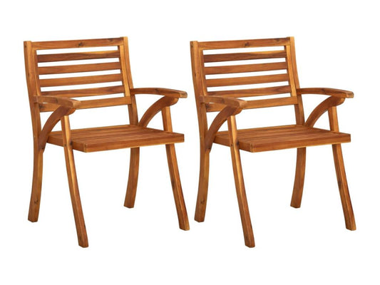 Garden dining chairs with cushions, 2 pieces, Meublita solid wood