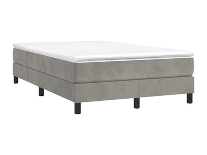 Meublita bed base and mattress, light grey, 120x200cm, velvet