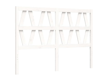 Bed frame with white headboard, 120x200 cm, solid wood