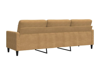 3-seater sofa, brown, 210 cm, velvet