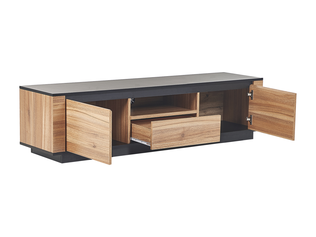 Meublita TV stand, brown/black