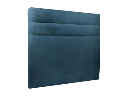 Blue Bouclette Lines Headboard, 140 cm wide - 10 cm thick, padded