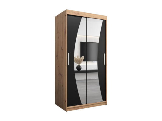 Meublita Sliding Door Wardrobe 200/100/62 2 Doors Meublita/Black