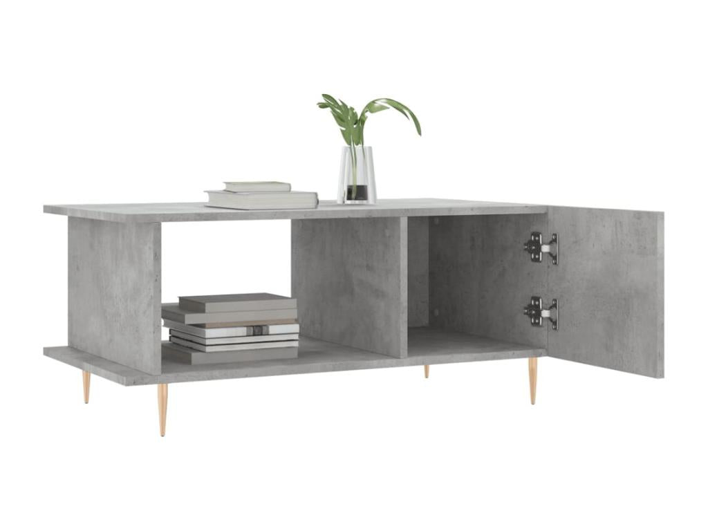 Concrete grey coffee table 90x50x40 cm engineered wood