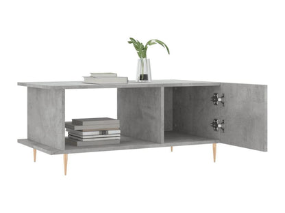 Concrete grey coffee table 90x50x40 cm engineered wood