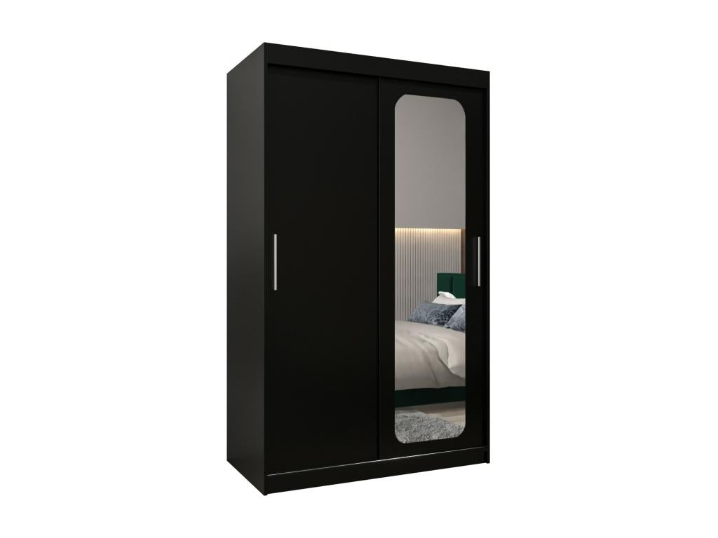 Meublita T2 Sliding Door Wardrobe 200/120/62 2 Doors Black/Black