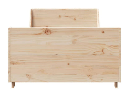 Bed frame without mattress 75x190 cm solid pine wood