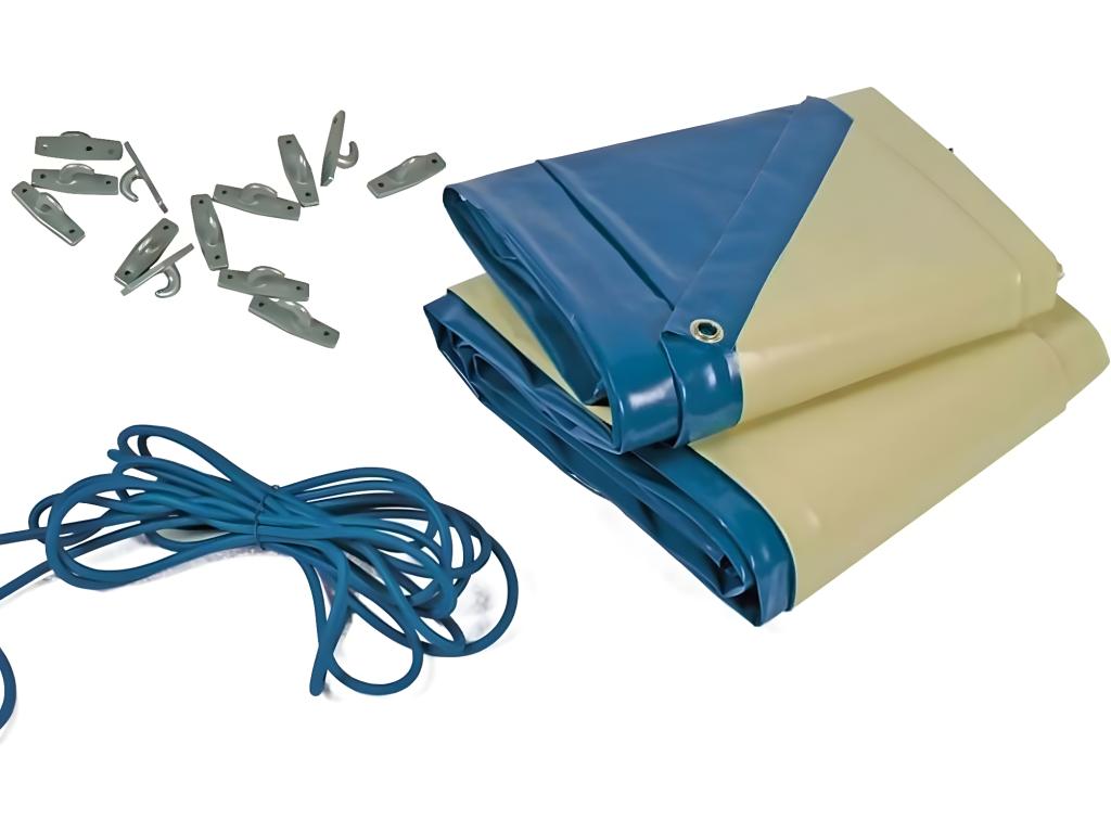 Meublita 1 winter cover for Oceano swimming pool - 580 g/m² - blue