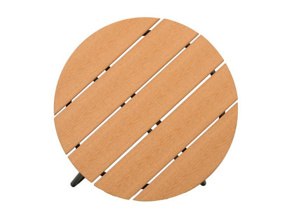 Meublita 2-seater 3-piece garden set, contemporary style, gray cushions, black epoxy steel, gray wire resin