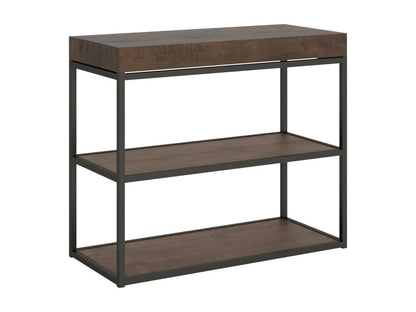 Extendable console 90x40/196 cm Meublita Small Premium Walnut frame Anthracite