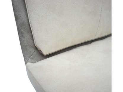 Meublita-G42 dining chair, set of 2, cream grey faux leather