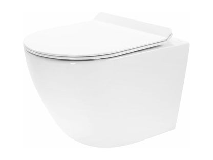 Meublita Rimless Wall-Hung Toilet Bowl Meublita/Slim/Zm N White