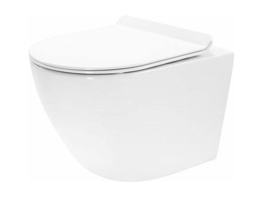 Meublita Rimless Wall-Hung Toilet Bowl Meublita/Slim/Zm N White