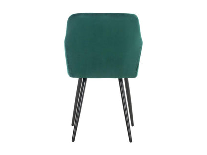 Set of 4 Gondola Chairs - Velvet/Metal - Green - Meublita