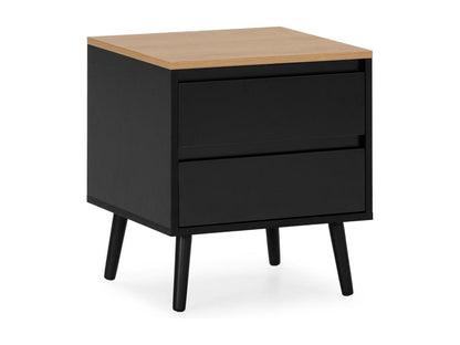 Meublita 2-drawer bedside table, black