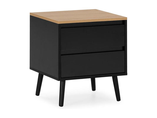 Meublita 2-drawer bedside table, black