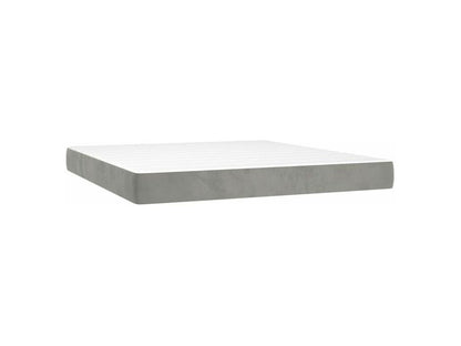 Meublita bed base with mattress and LED, light grey, 180x200