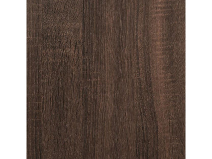 Bar table with shelves, brown oak, engineered wood