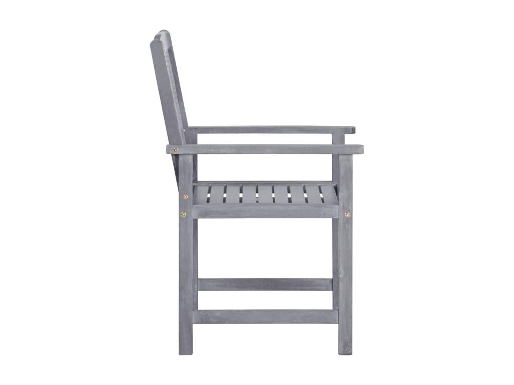 Meublita 4-Piece Solid Wood Garden Chairs, Grey