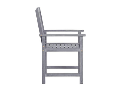 Meublita 4-Piece Solid Wood Garden Chairs, Grey