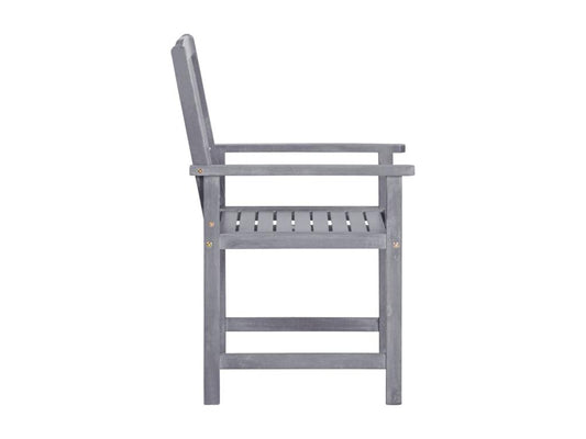 Meublita 4-Piece Solid Wood Garden Chairs, Grey