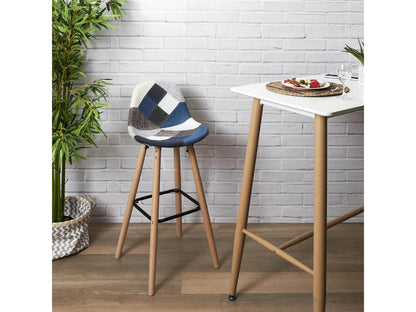 Meublita - Set of 2 Meublita stools, blue and grey