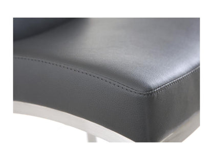 Dark grey designer bar stools, 70 cm high, set of 2, OLLY