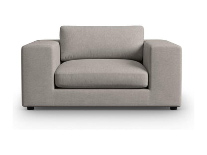 Meublita - Trendy 1.5-seater sofa in grey structural fabric - 156x122x72cm