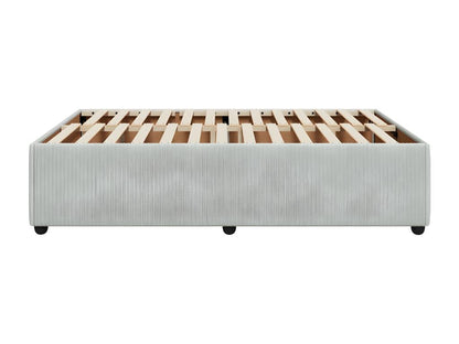 Light Grey Velvet Bed Frame 140x190 cm