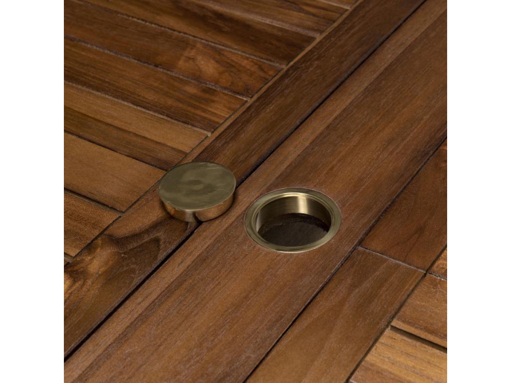 Meublita - Garden table for 10/12 people - oval with double extension, 200/300x120 cm, in oiled teak wood