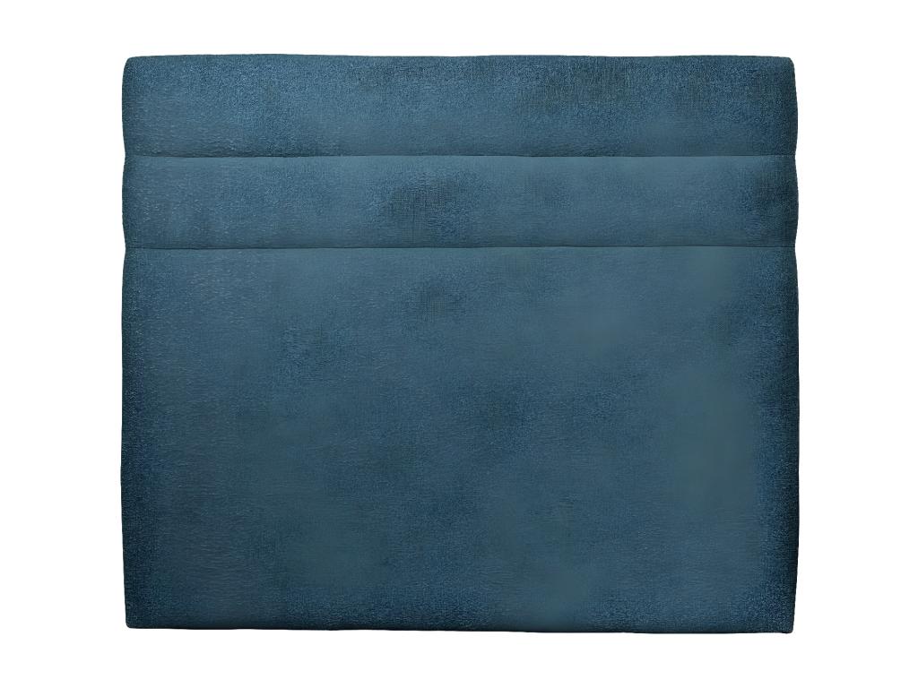 Blue Bouclette Lines Headboard, 140 cm wide - 10 cm thick, padded