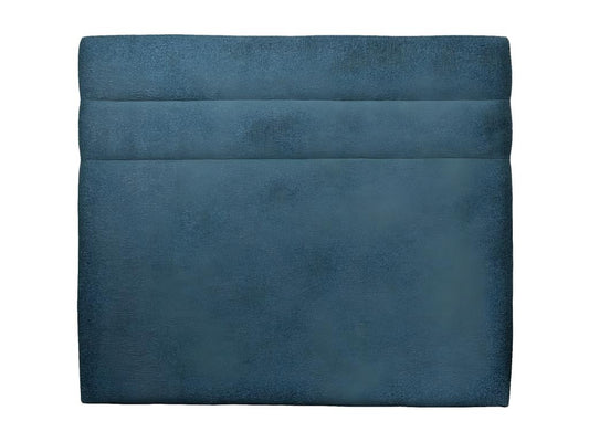 Blue Bouclette Lines Headboard, 140 cm wide - 10 cm thick, padded