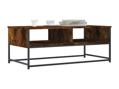 Smoked oak coffee table 100x51x40 engineered wood